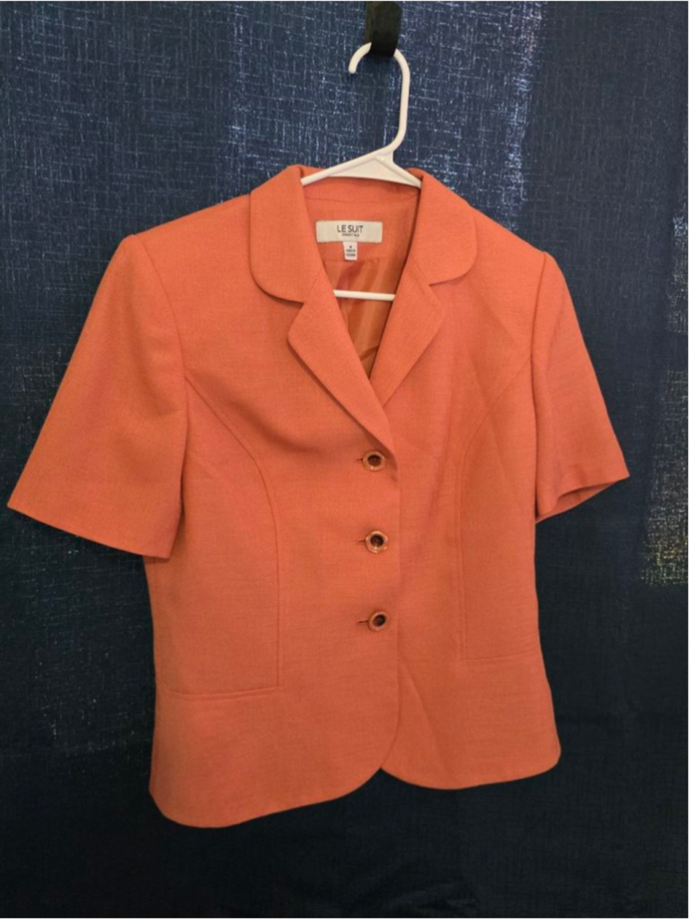 Women's Le Suit Coral Short Sleeve Blazer Size 6 office business